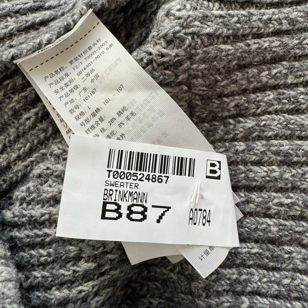 Abercrombie & Fitch Shawl Collar Pullover Ribbed Long Sleeve Sweater Men Size L - Picture 4 of 11